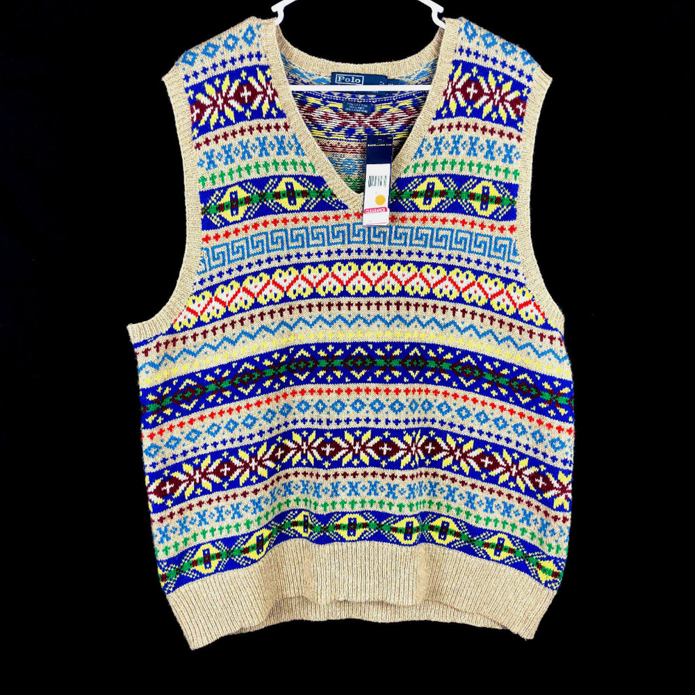 Polo Ralph Lauren Mens Patterned Sweater Vest